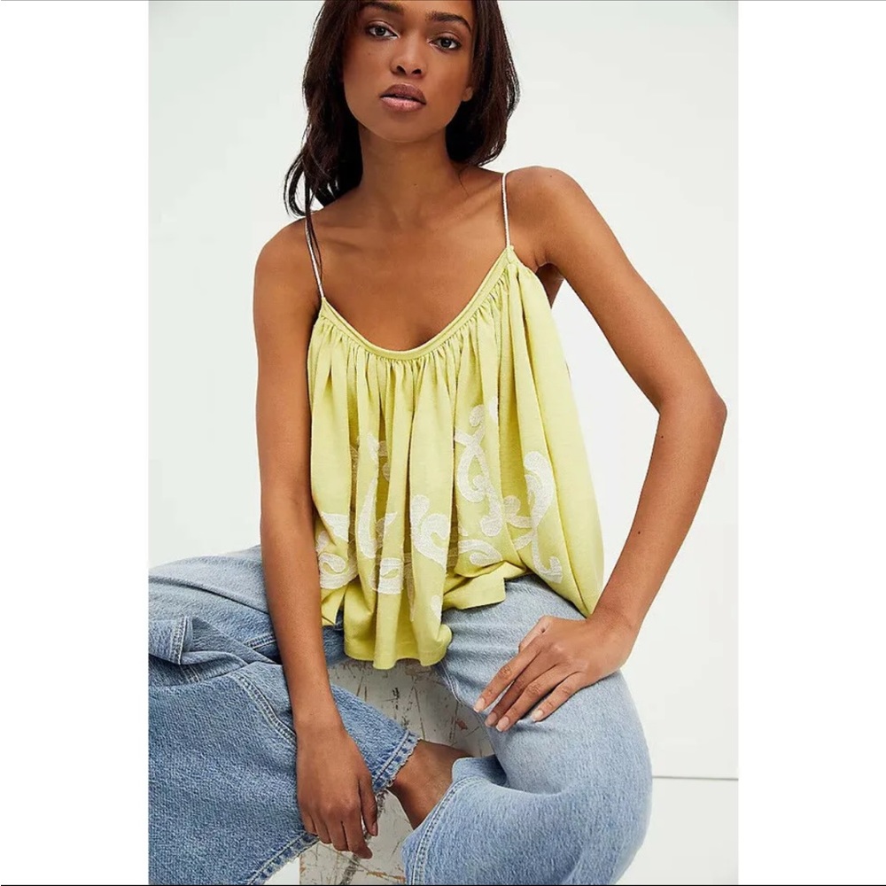Free People On Clouds Lemon Swing Tank
